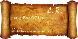 Lung Rozália névjegykártya