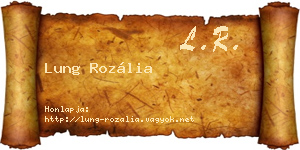 Lung Rozália névjegykártya