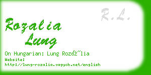 rozalia lung business card
